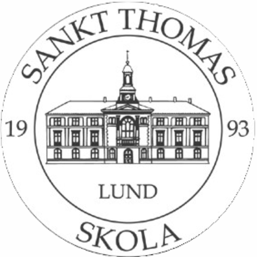 Här är Sankt Thomas skola logga.